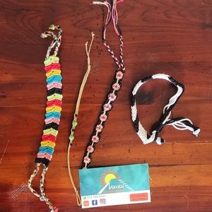 Set of 4 Woven Handmade Bracelets
